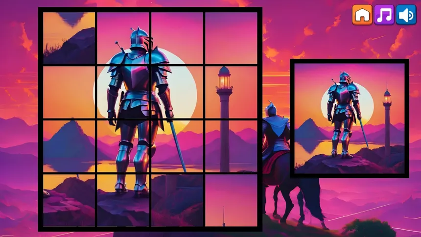 Скриншот 1 к игре OG Puzzlers: Synthwave Knights