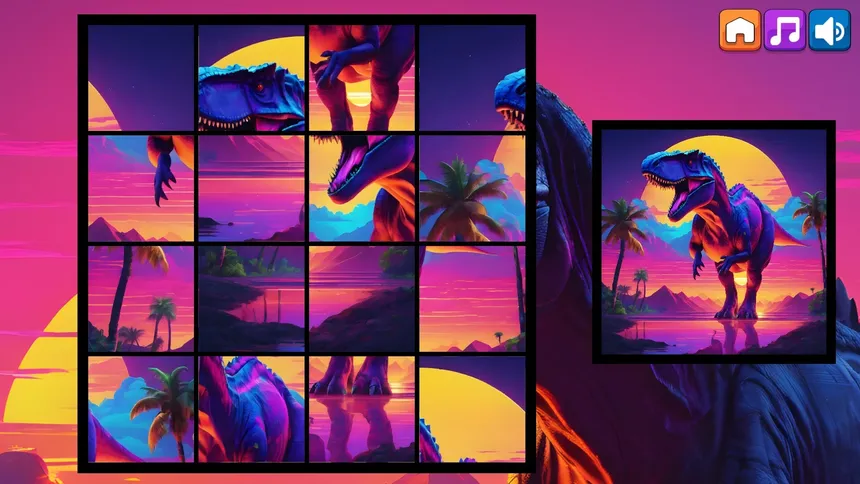 Скриншот 7 к игре OG Puzzlers: Synthwave Dinosaurs