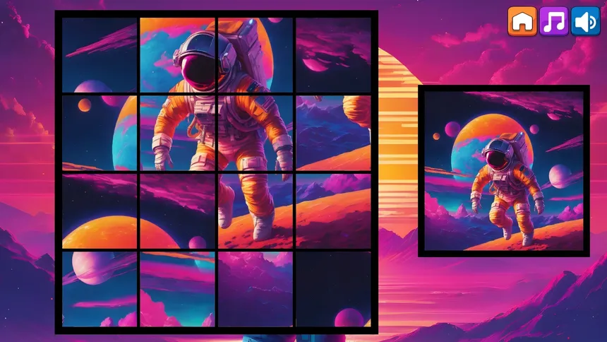 Скриншот 4 к игре OG Puzzlers: Synthwave Astronauts