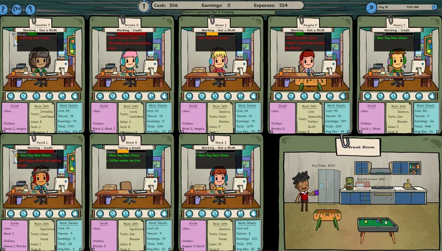 Скриншот 1 к игре Call Center Tycoon