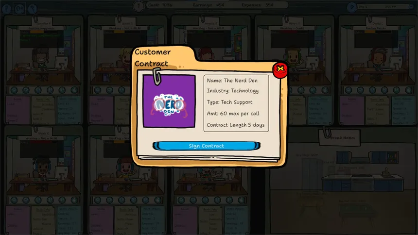 Скриншот 6 к игре Call Center Tycoon