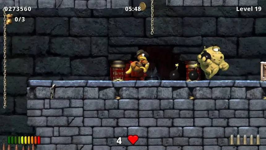 Скриншот 6 к игре Moorhuhn - Crazy Chicken 'Ловушки и Сокровища 2'