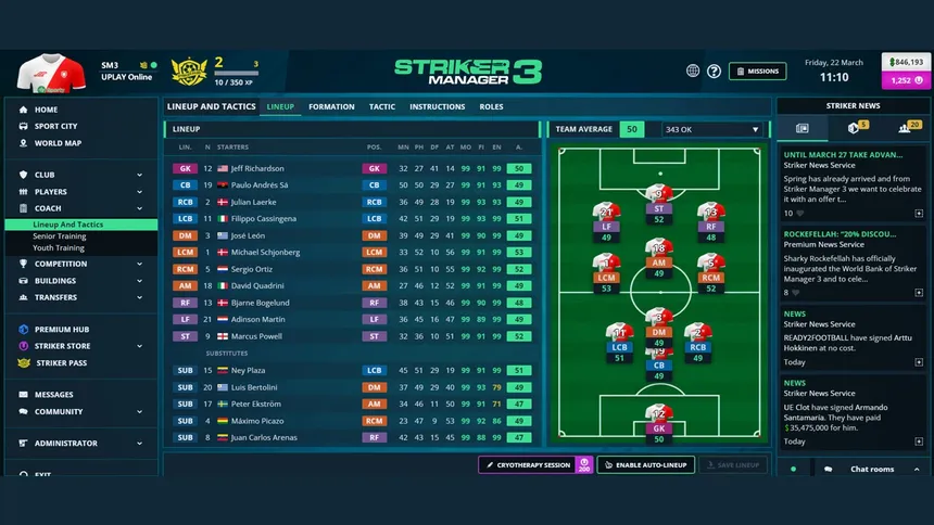 Скриншот 2 к игре Striker Manager 3 - Online Football Manager