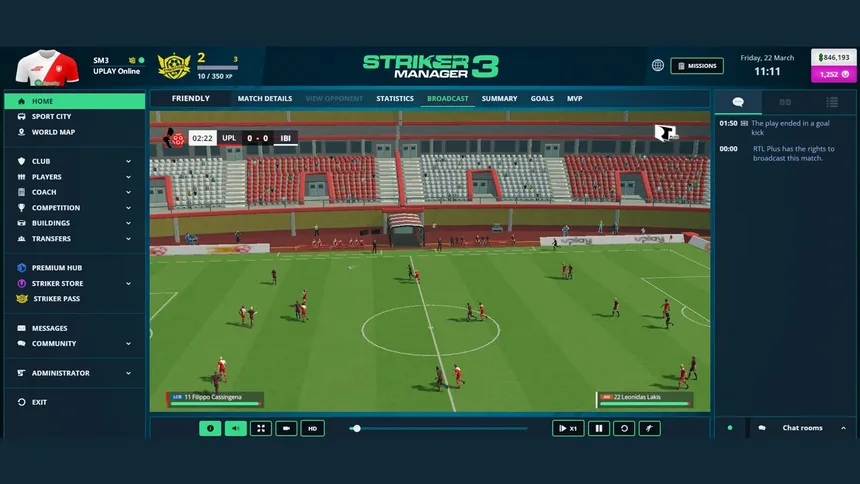 Скриншот 3 к игре Striker Manager 3 - Online Football Manager