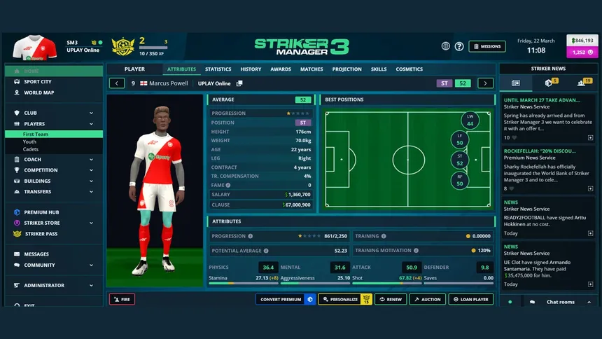 Скриншот 4 к игре Striker Manager 3 - Online Football Manager
