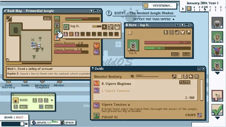 Скриншот 1 к игре Heroes For Hire - Guild Micromanagement Simulator