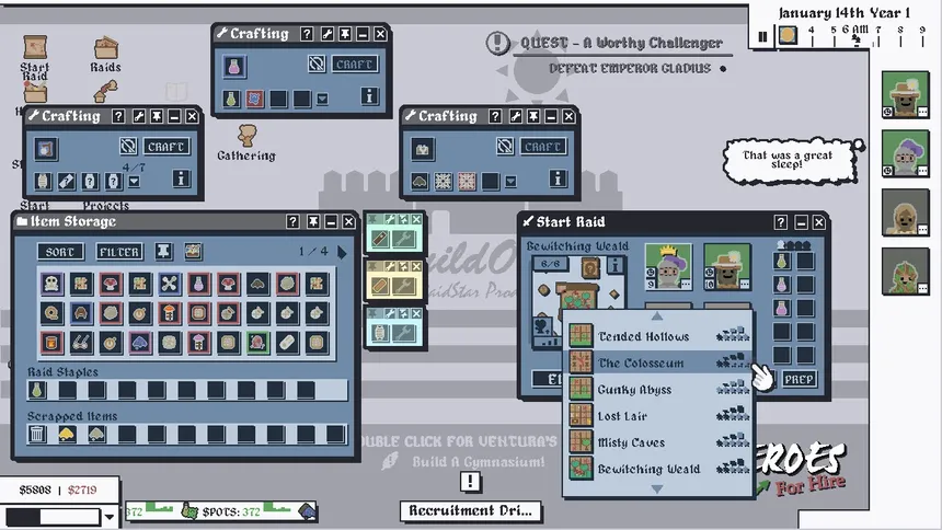 Скриншот 3 к игре Heroes For Hire - Guild Micromanagement Simulator