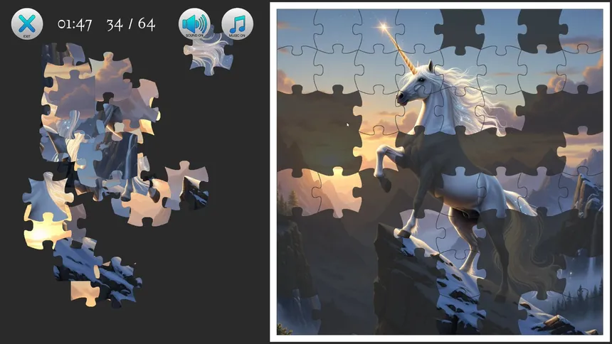 Скриншот 1 к игре Fantasy Creature Jigsaws