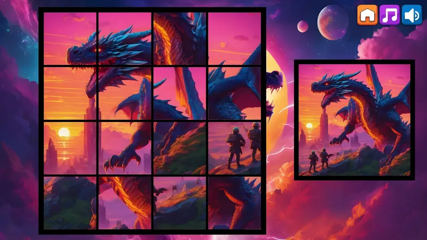 Скриншот 6 к игре OG Puzzlers: Synthwave Dragons