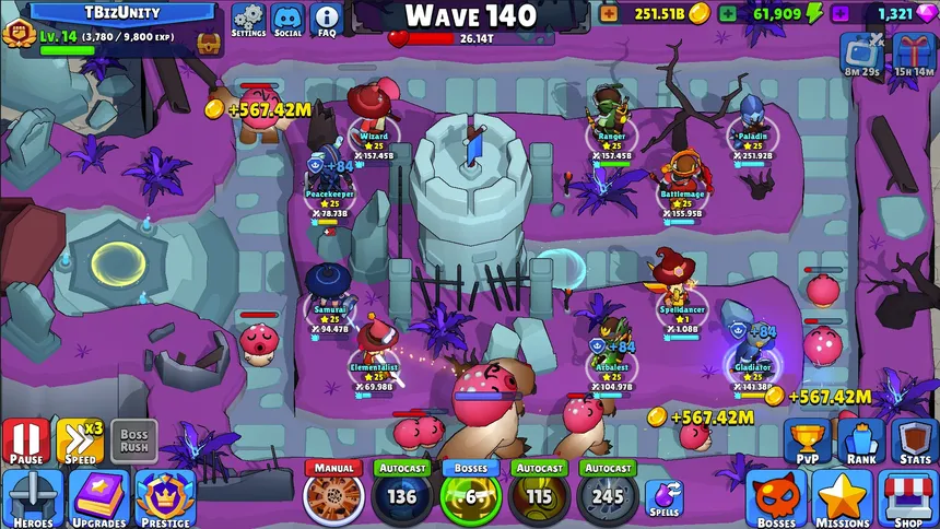Скриншот 4 к игре Idle Hero TD - Tower Defense RPG