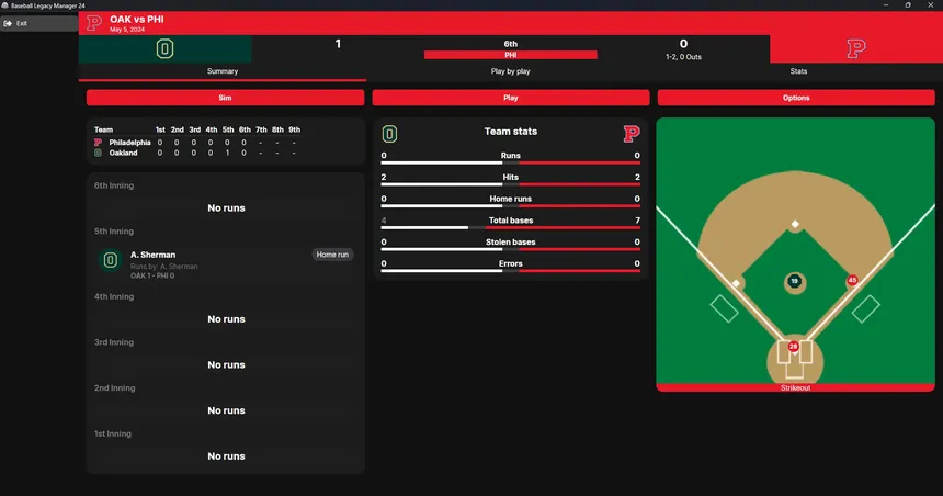 Скриншот 3 к игре Baseball Legacy Manager 24