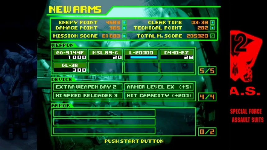 Скриншот 2 к игре Assault Suit Leynos 2 Saturn Tribute