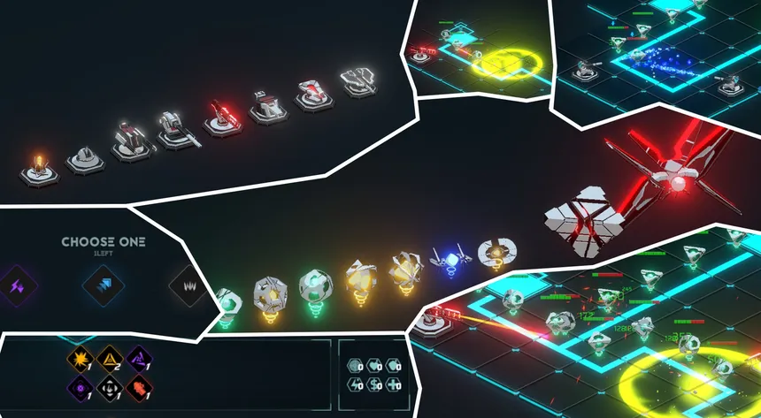 Скриншот 1 к игре Neon Grid Defenders