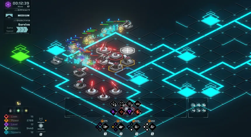 Скриншот 3 к игре Neon Grid Defenders
