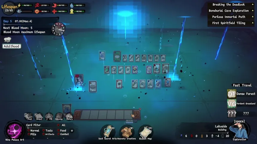 Скриншот 1 к игре 卡牌修真：九宫幻境录 Cultivation Realm: Card Survival