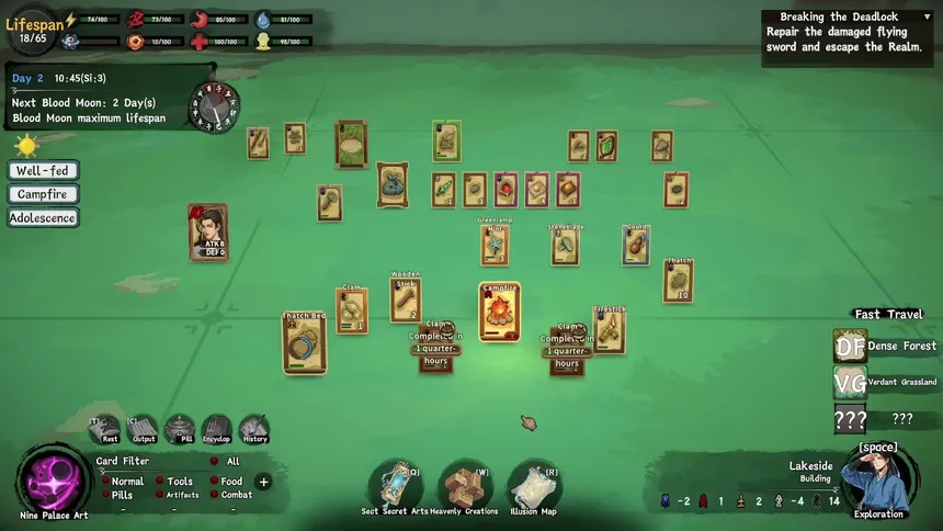 Скриншот 3 к игре 卡牌修真：九宫幻境录 Cultivation Realm: Card Survival