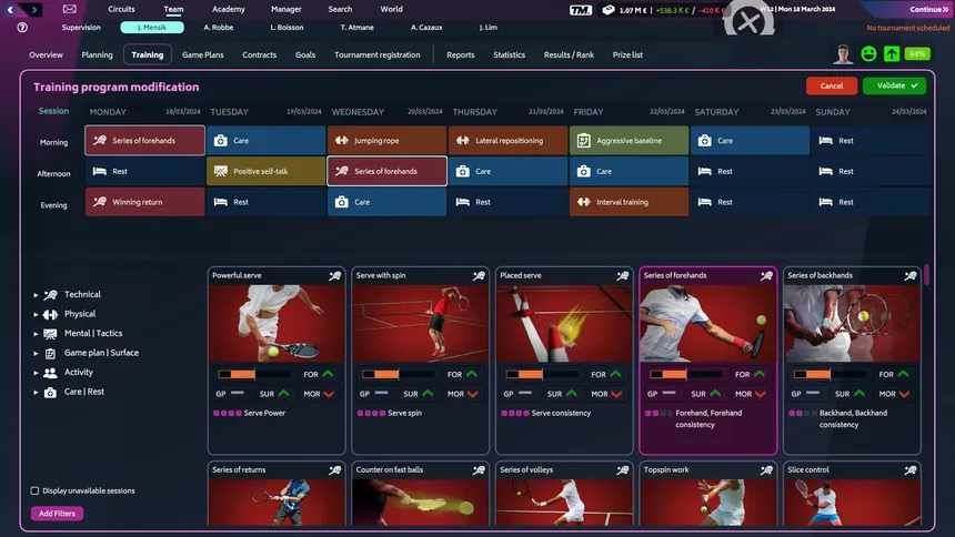 Скриншот 4 к игре Tennis Manager 2024