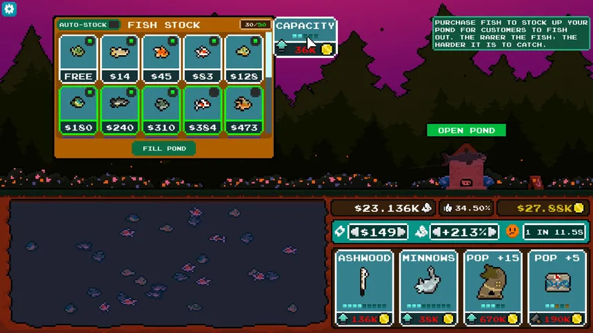 Скриншот 4 к игре Pocket Idler: Fishing Pond