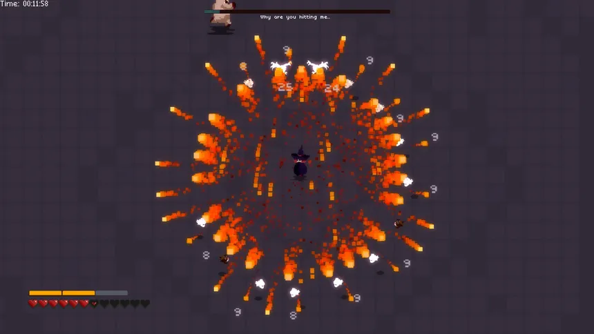 Скриншот 1 к игре Little Fire Girl Fights Final Boss / 小紅姐掉站终极Boss!