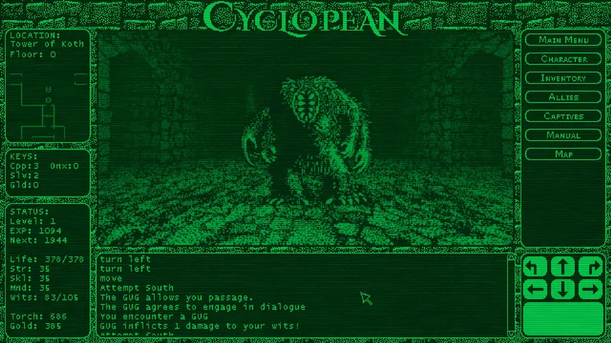 Скриншот 1 к игре Cyclopean: The Great Abyss