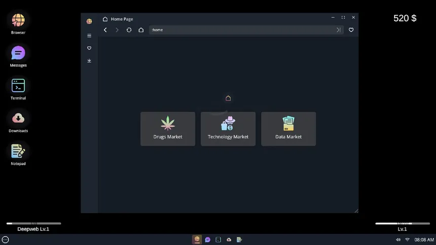 Скриншот 2 к игре DeepWeb Simulator: Prologue