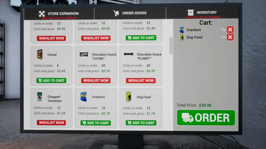 Скриншот 3 к игре Grocery Store Simulator: Prologue