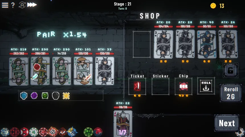 Скриншот 3 к игре Poker Dungeon : Joker's Madness