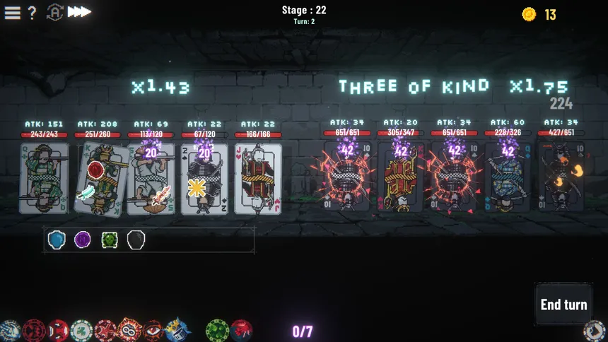 Скриншот 6 к игре Poker Dungeon : Joker's Madness