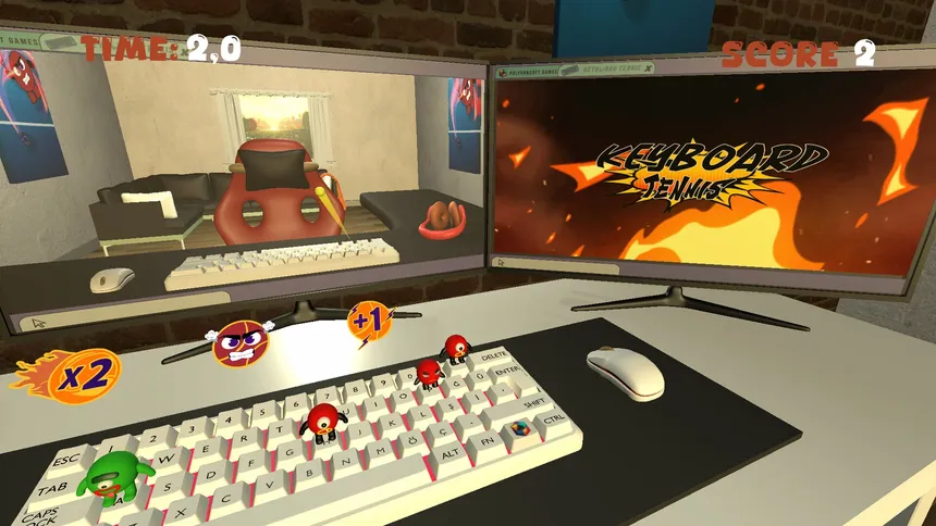 Скриншот 2 к игре Keyboard Tennis