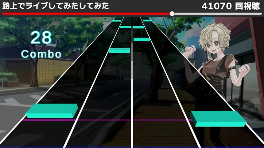 Скриншот 2 к игре 動画で聞くあの曲でリズムゲーム