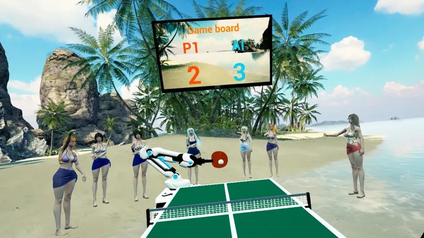 Скриншот 2 к игре Beach Ping Pong Babes VR
