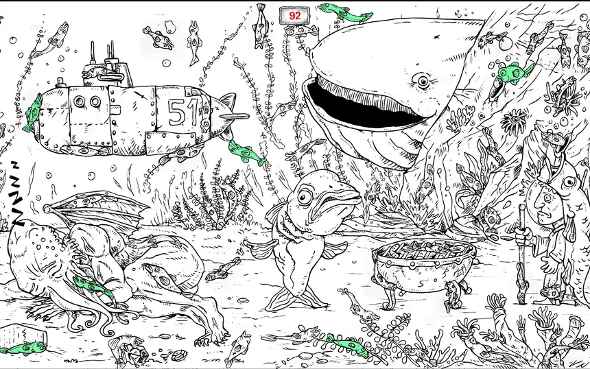 Скриншот 3 к игре 100 hidden Cthulhu fish