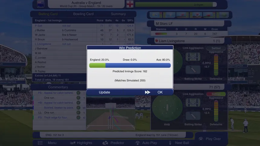 Скриншот 4 к игре Cricket Captain 2024