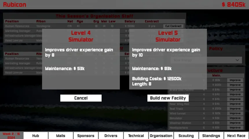 Скриншот 7 к игре Formula Racing Manager