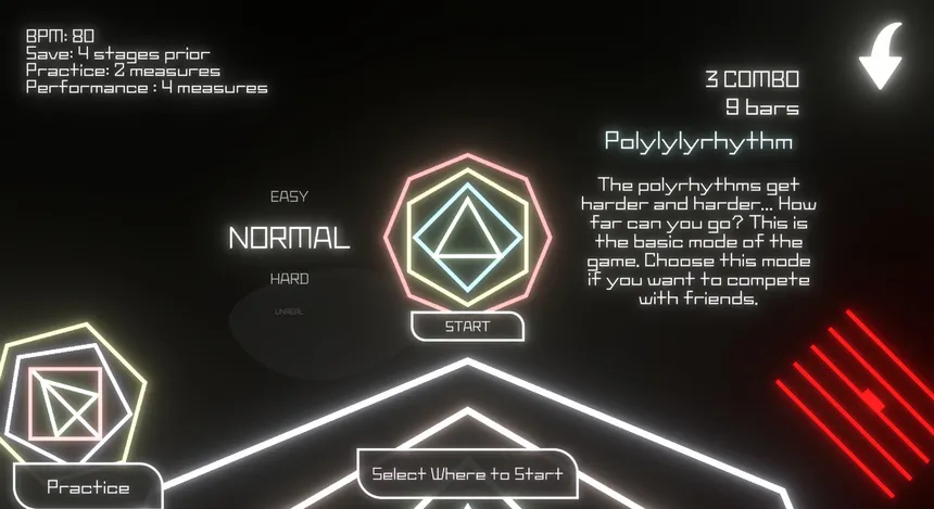Скриншот 1 к игре Polylylyrhythm
