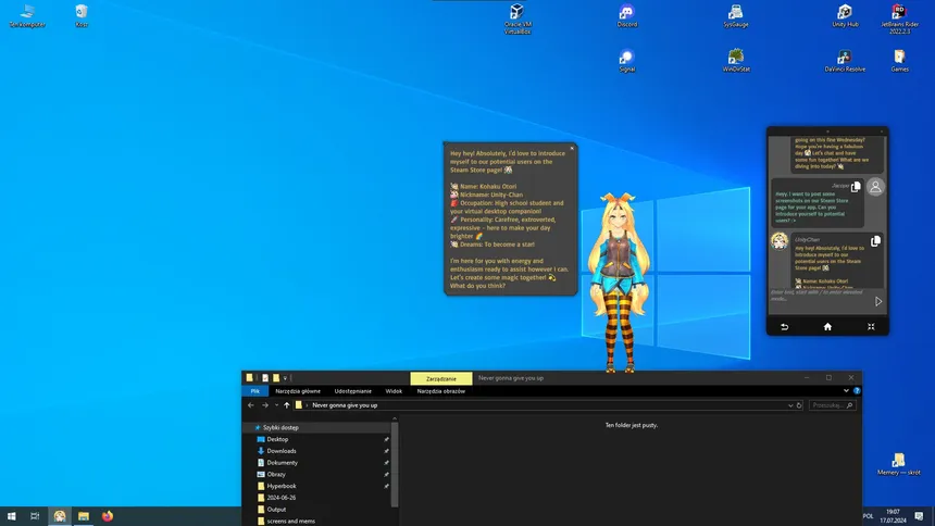 Скриншот 4 к игре Unity-Chan: Desktop Companion