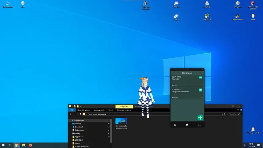 Скриншот 5 к игре Unity-Chan: Desktop Companion