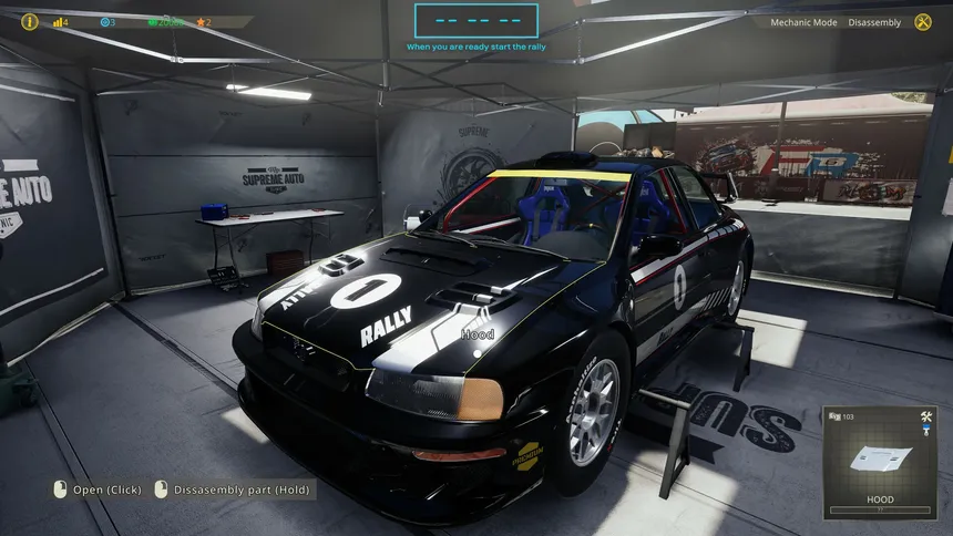 Скриншот 1 к игре Rally Mechanic Simulator: Light Edition