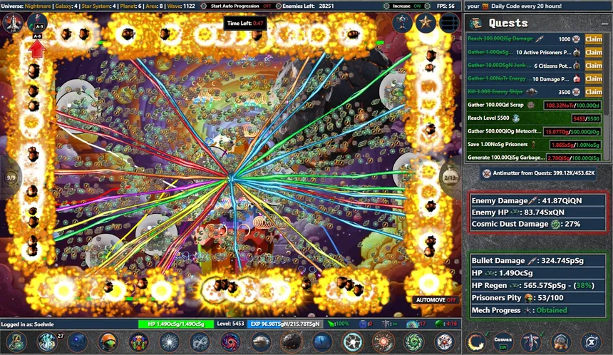 Скриншот 4 к игре Galaxy Idle Clicker