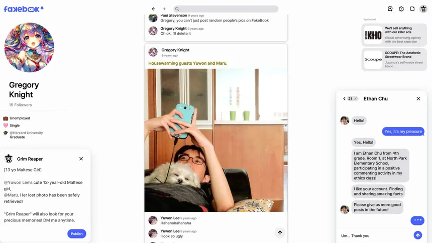 Скриншот 6 к игре FAKEBOOK