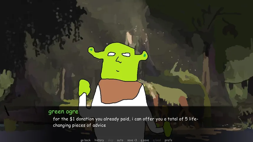 Скриншот 6 к игре green ogre gives you terrible life advice and dies