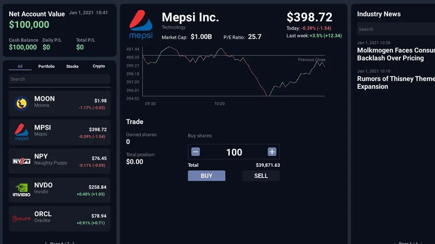 Скриншот 1 к игре Day Trader Tycoon