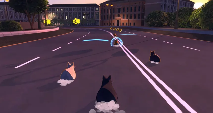 Скриншот 1 к игре Catloaf Kart Racing