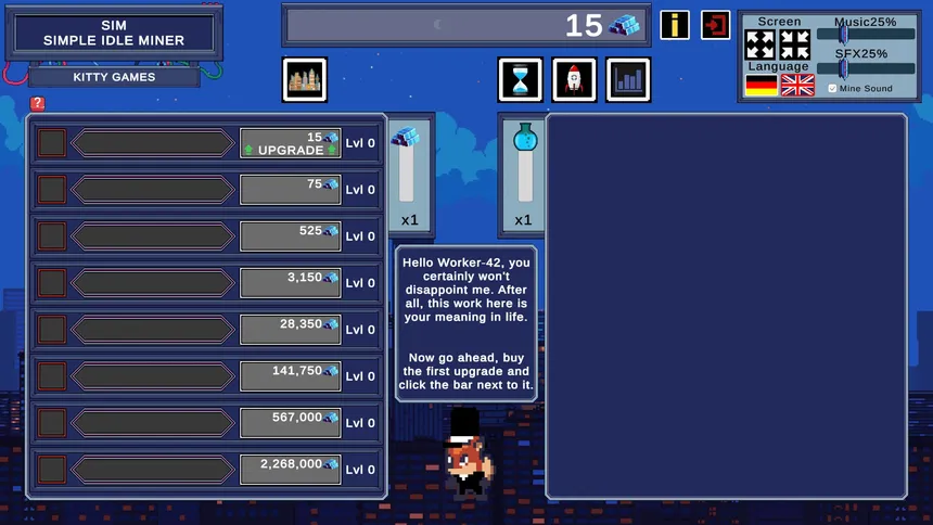 Скриншот 1 к игре SIM - Simple Idle Miner