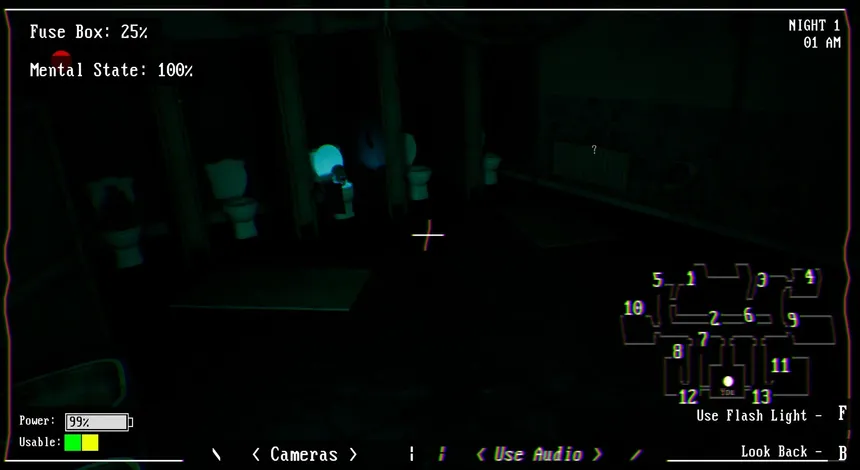 Скриншот 1 к игре Five Nights At Skibidi Toilets