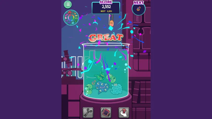 Скриншот 2 к игре 臓器ゲーム-MergePuzzle-