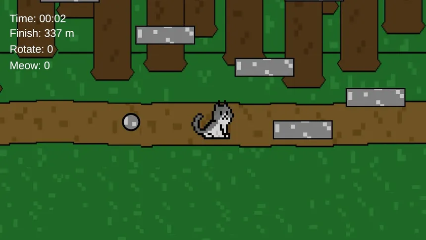 Скриншот 1 к игре Climbing with Silly Cat