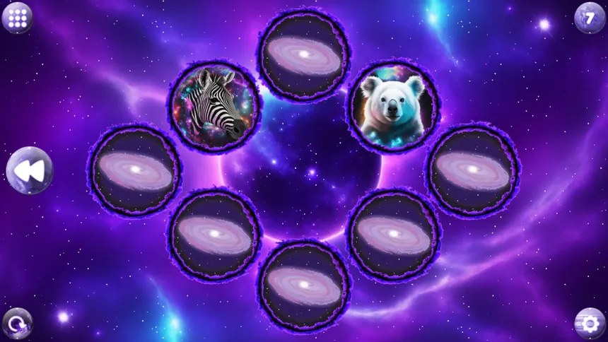 Скриншот 4 к игре Space Memory: Animals