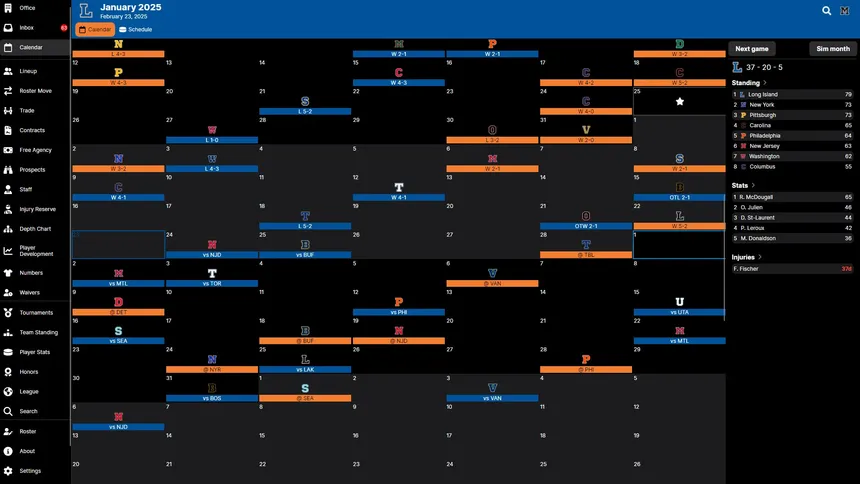 Скриншот 5 к игре Hockey Legacy Manager 25