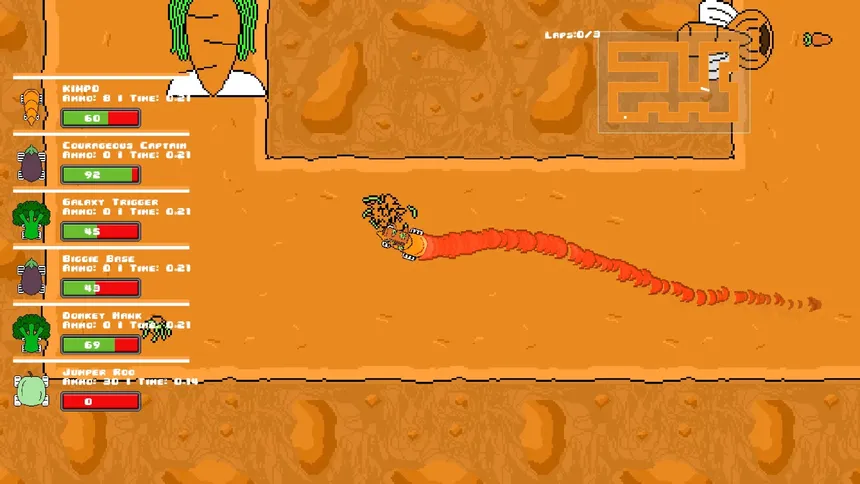 Скриншот 1 к игре Veg out Crew 2D Racer